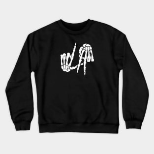 Hand Sign Skeleton Crewneck Sweatshirt